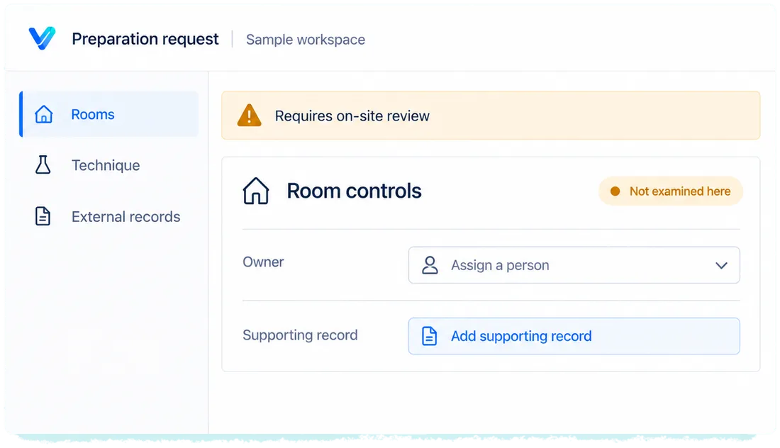 Raises what no software holds: a designed view of the Veritura workspace