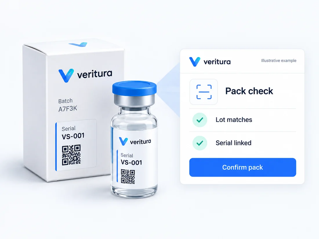 Stick and pack-check: a designed view of the Veritura workspace